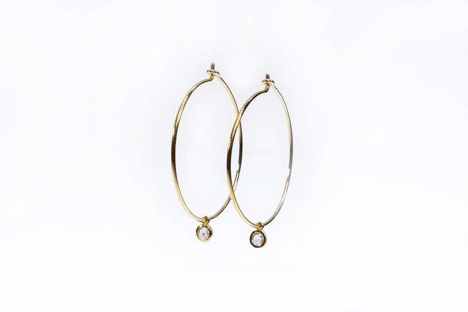 Talisman XL Infinite Hoop w Diamond | Shop Eleanor 