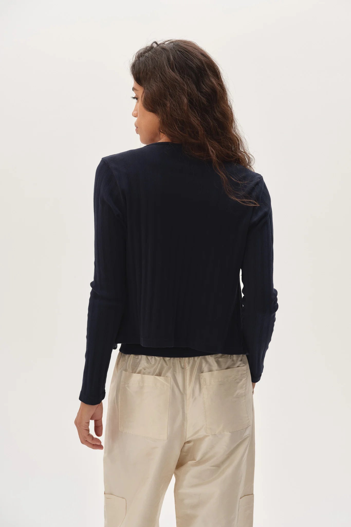 Donni Varied Rib Cardigan in Navy | Shop Eleanor - Women's Clothing Boutique in Louisville olorado