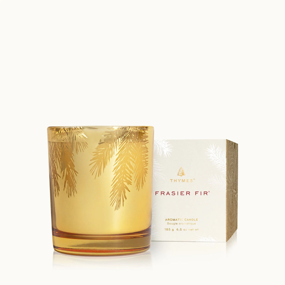 Thymes Gilded Gold Glass Candle | Shop Eleanor