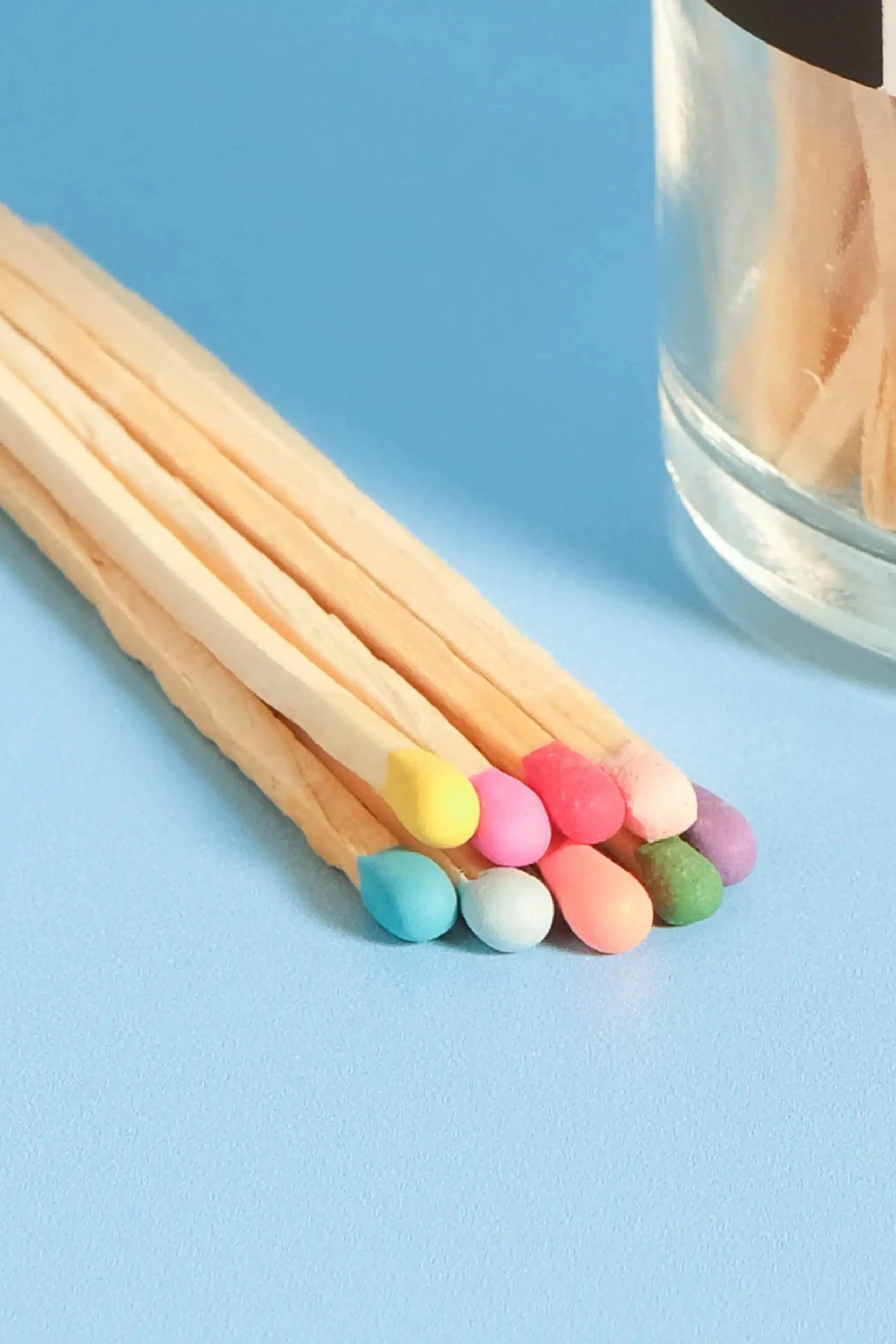 Colorful matches in a vintage inspired jar for holiday | Shop Eleanor - House decorations and apothecary