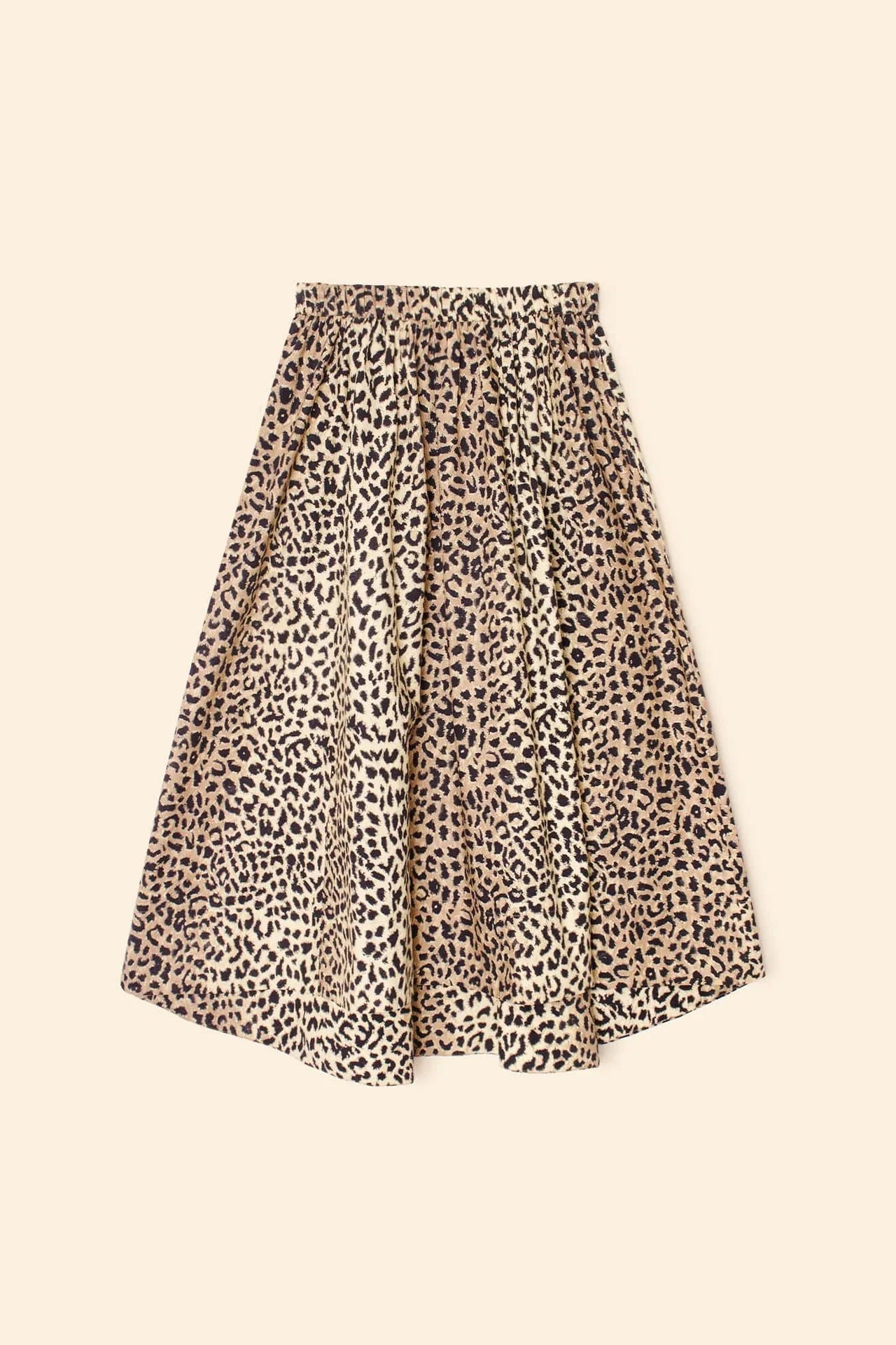 brown and beige cheetah print skirt for fall