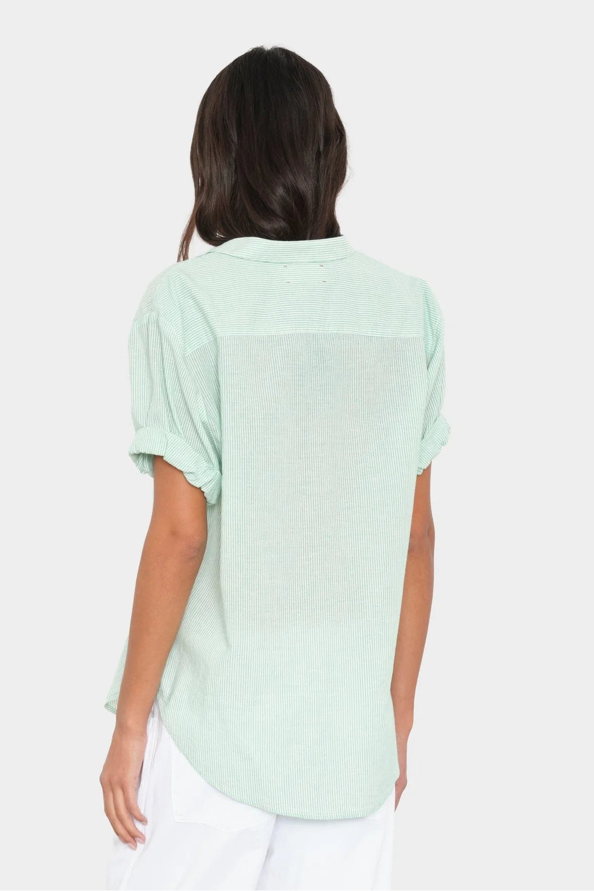 Short Sleeve mint green button up for summer | Shop Eleanor