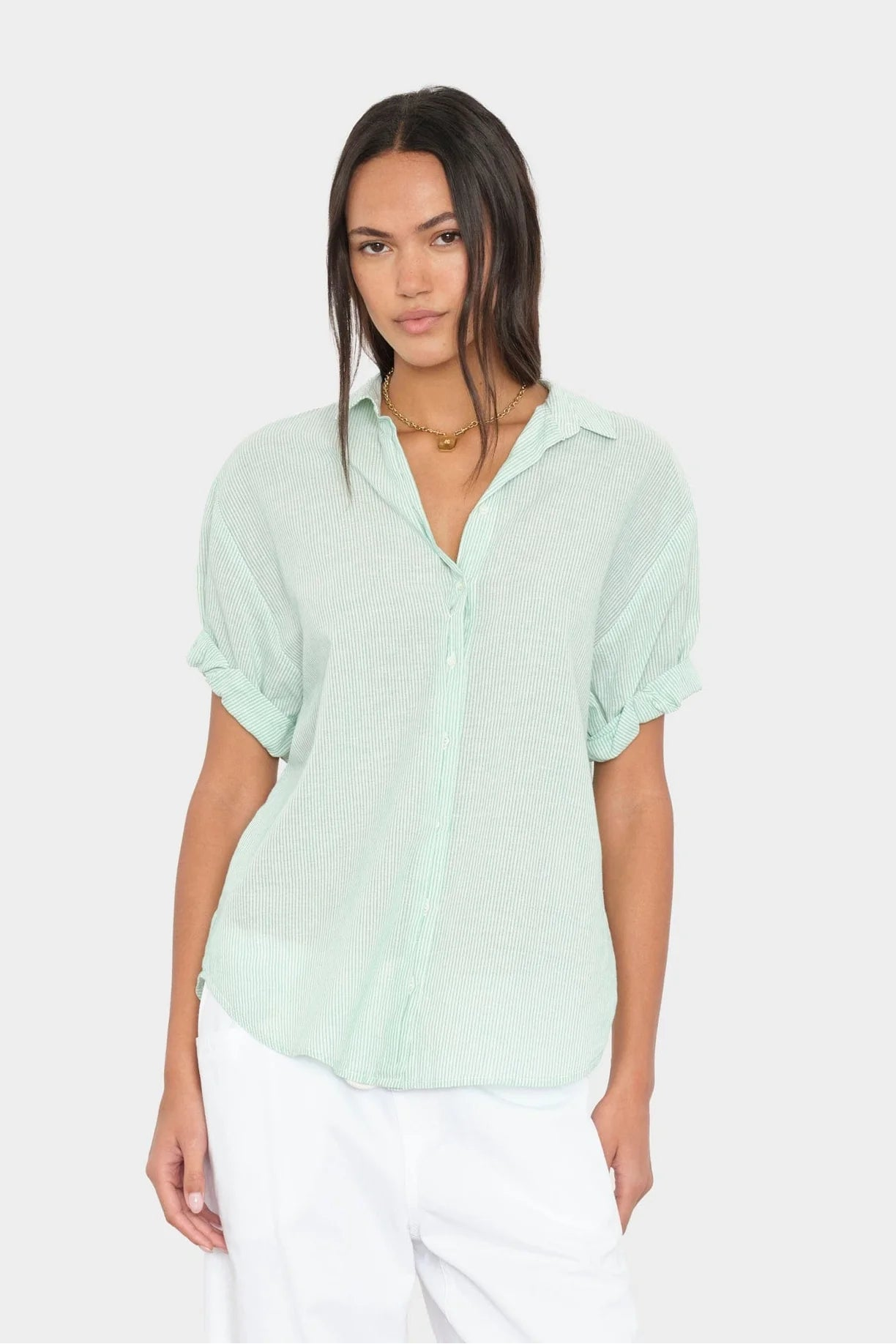 Xírena Channing Shirt in Fresh Mint | Shop Eleanor