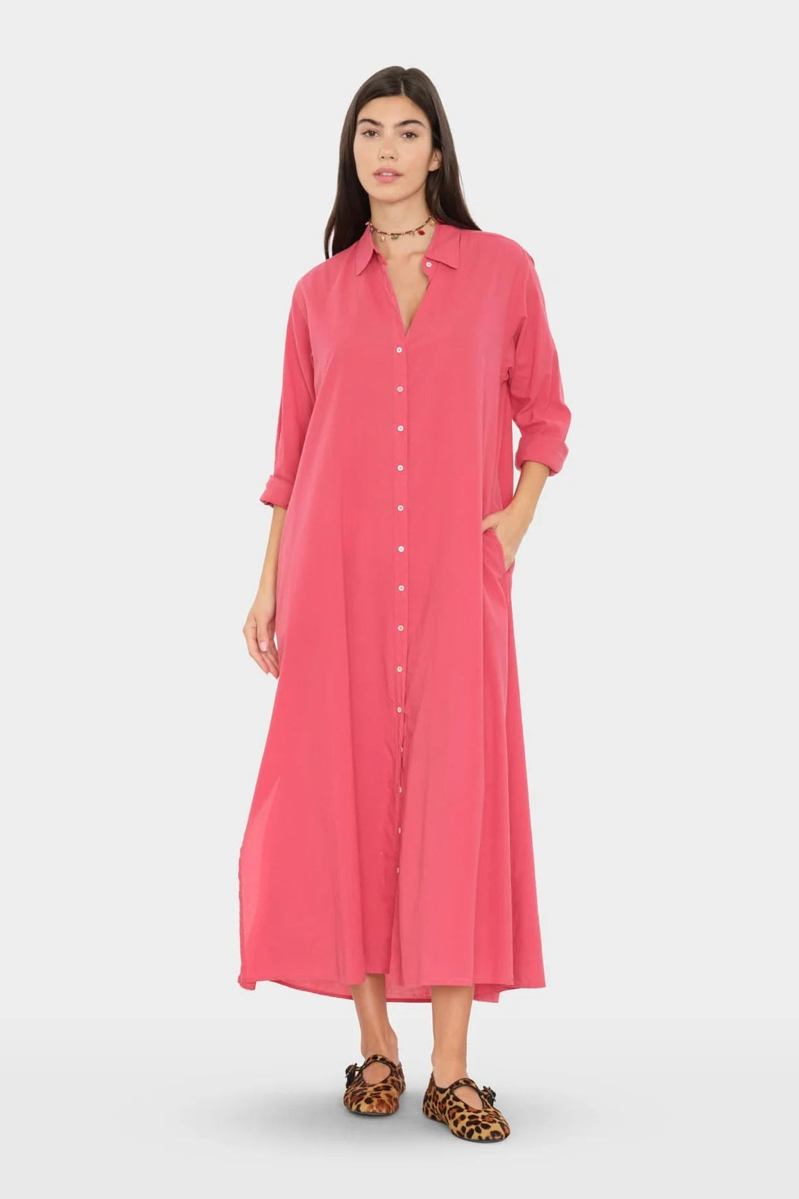 Xirena Boden Shirt Dress in Crimson | Shop Eleanor