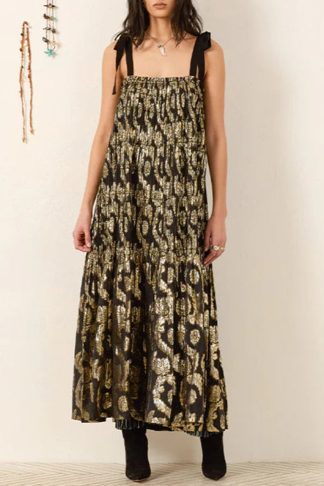 Alix of Bohemia Emrys Gunmetal Lurex Dress | Shop Eleanor